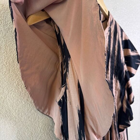 Anthropologie Maeve The Cassandra Maxi Dress Ikat Flutter Sleeve Ruffles Size XS - Picture 7 of 16